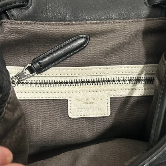 EUC!!! Rag & Bone Pilot Black Leather Backpack Purse - Picture 6 of 16